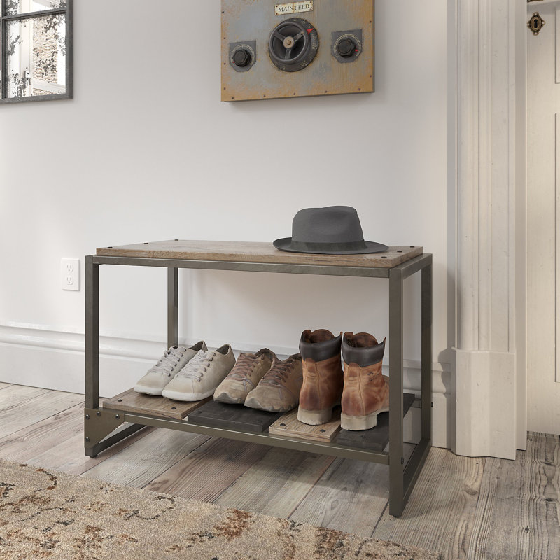 Greyleigh™ Edgerton Hall Tree 31.89'' Wide with Bench and Shoe Storage